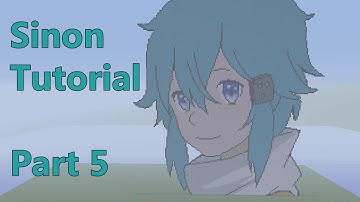 Minecraft Pixel Art Tutorial: How to make Sinon Part 5 (Sword Art Online 2)