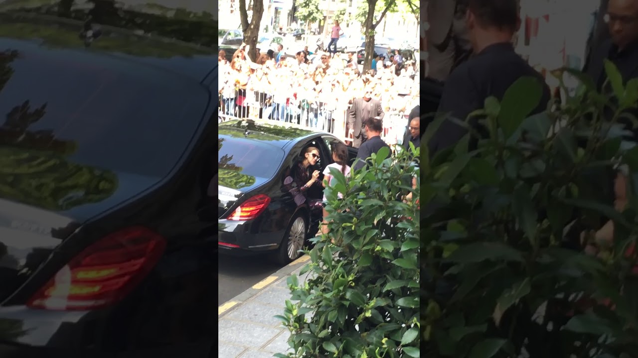 Céline Dion sortie Royal Monceau 05/07/17
