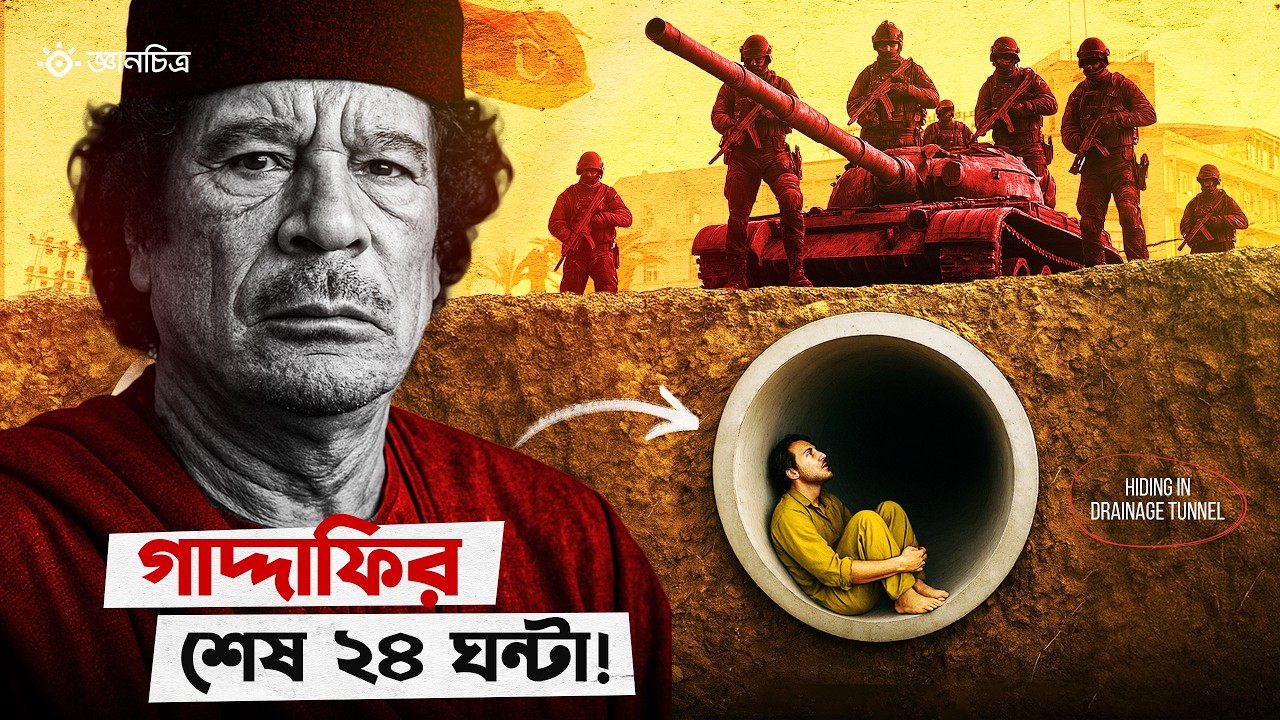 গাদ্দাফির শেষ ২৪ ঘণ্টা: ড্রেনেজ পাইপে যেভাবে শেষ হলো ৪২ বছরের শাসন!