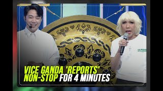 Vice Ganda 'reports' non-stop for 4 minutes
