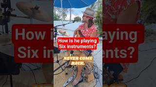 How is he playing copperhead road on six instruments? #shorts #onemanband #stpetebeach