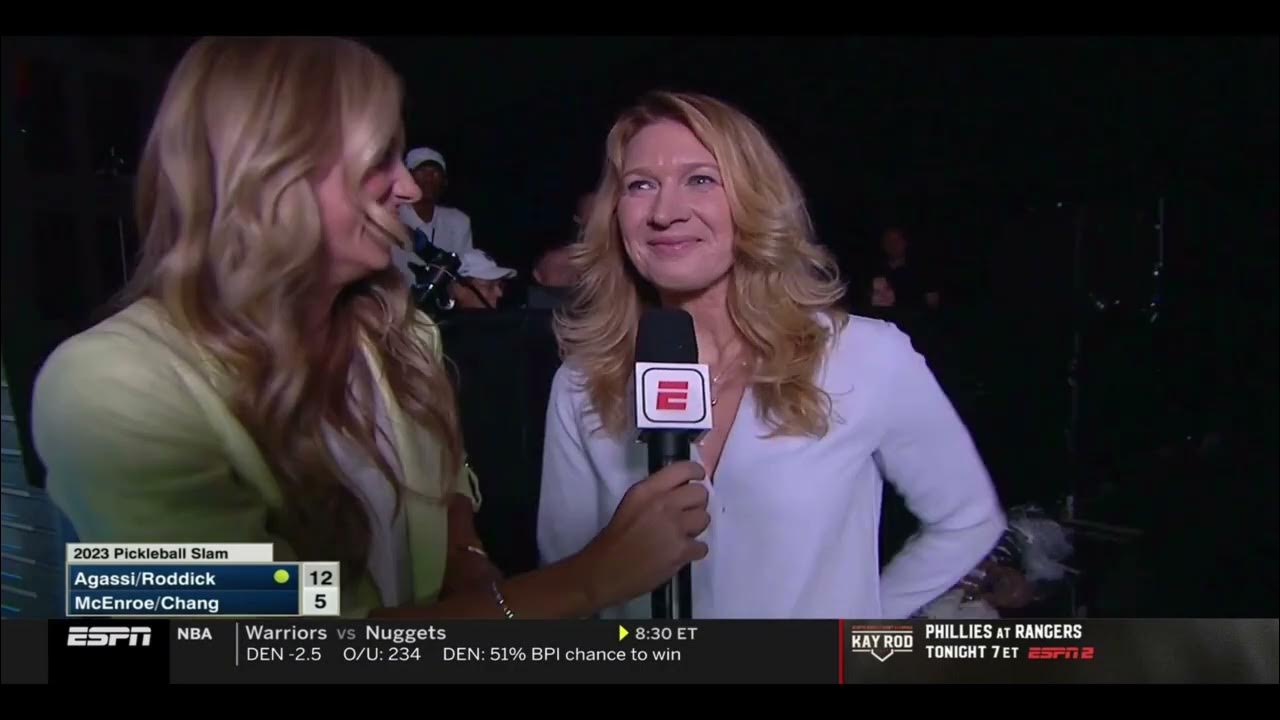 Tennis LEGENDS play pickleball! Agassi and Roddick vs. McEnroe and Chang! 1 million Slam ESPN