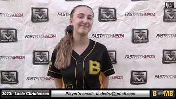 2023 Lacie Christensen 3.79 GPA - Catcher and Shortstop Softball Skills Video - Bomb Fastpitch Utah