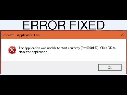 How to fix ESRV.EXE Application Error 0xc0000142
