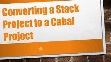 Converting a Stack Project to a Cabal Project