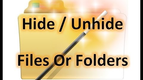 How to hide / unhide files or folders in windows Urdu / Hindi