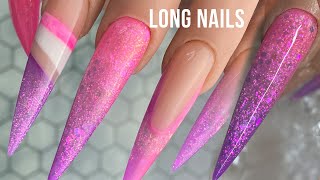 EXTREME Length Stiletto Acrylic Nails