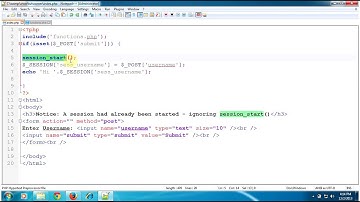 Solution for Notice:A session had already been started-ignoring session_start