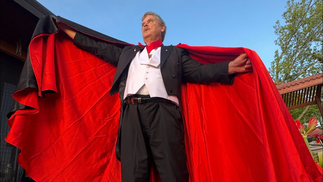 Dracula Satin Cape (Red Lining Cloak) Costume