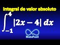 Integral del valor absoluto de 2x-4