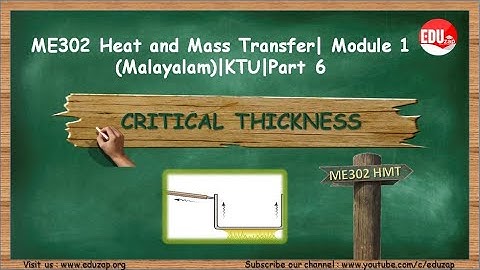 ME 302 Heat and Mass Transfer| Module 1 (Malayalam)|KTU|Part 6| Critical Thickness!