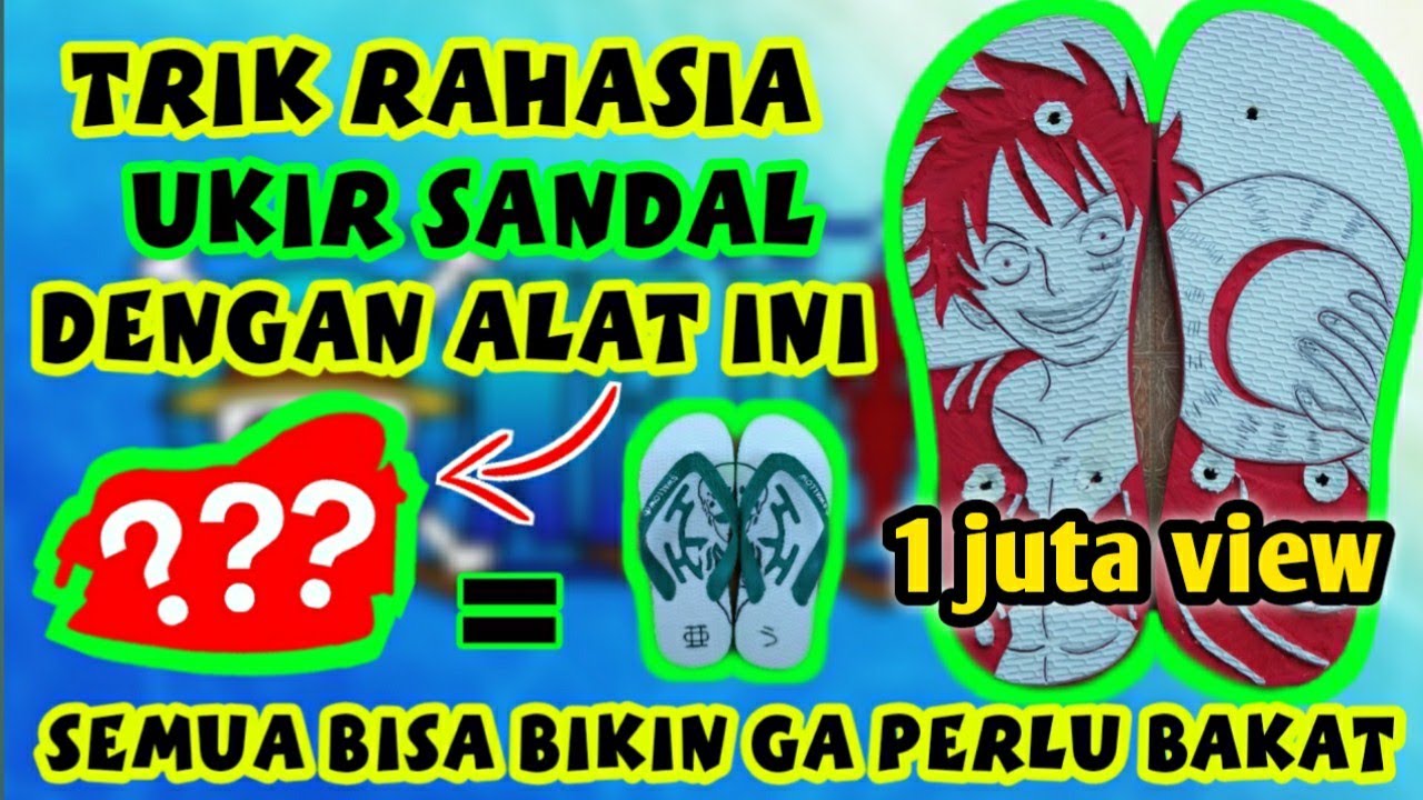  cara  ukir sandal  jepit  swallow mudah dan ga perlu bakat 