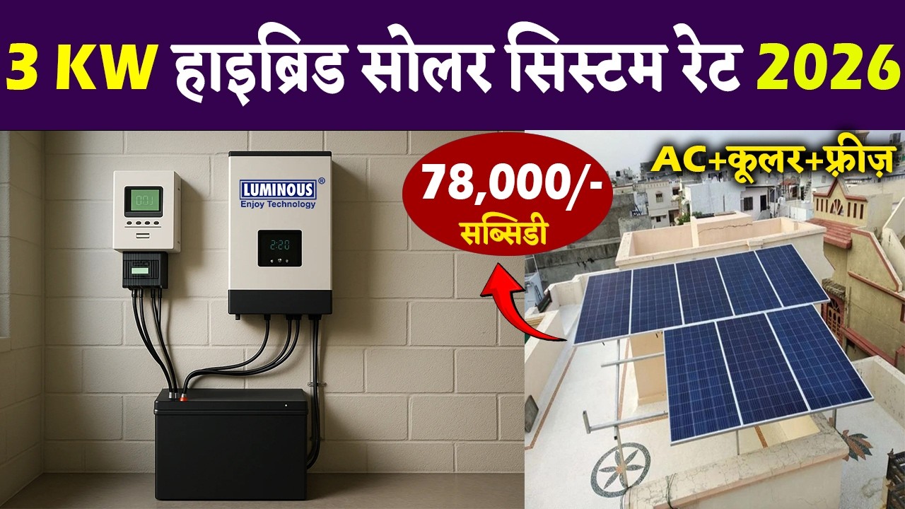 3kw Hybrid Solar System Price India 2026 | Hybrid Solar Power System ...