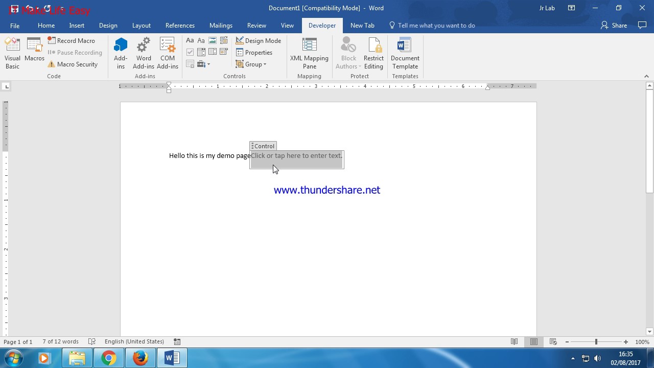 how to insert text from file in word