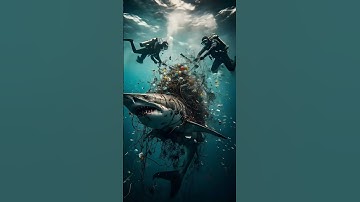 Shark Trapped in Plastic Net 🦈💔 | Emotional Ocean Rescue Animation #Shorts