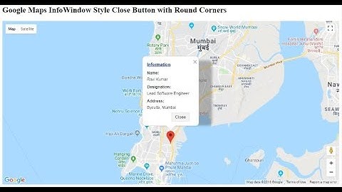 How to customize Google Maps InfoWindow