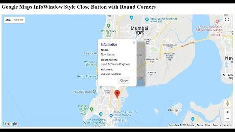 How to customize Google Maps InfoWindow