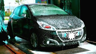 Look at this beautiful car wash [Car wash in Lyon France] satisfying cleaning video