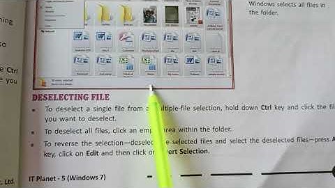 Comp.Class5 Ch-4 Files& Folders in Windows 7 Part-5( Selecting-Group of files, All files)