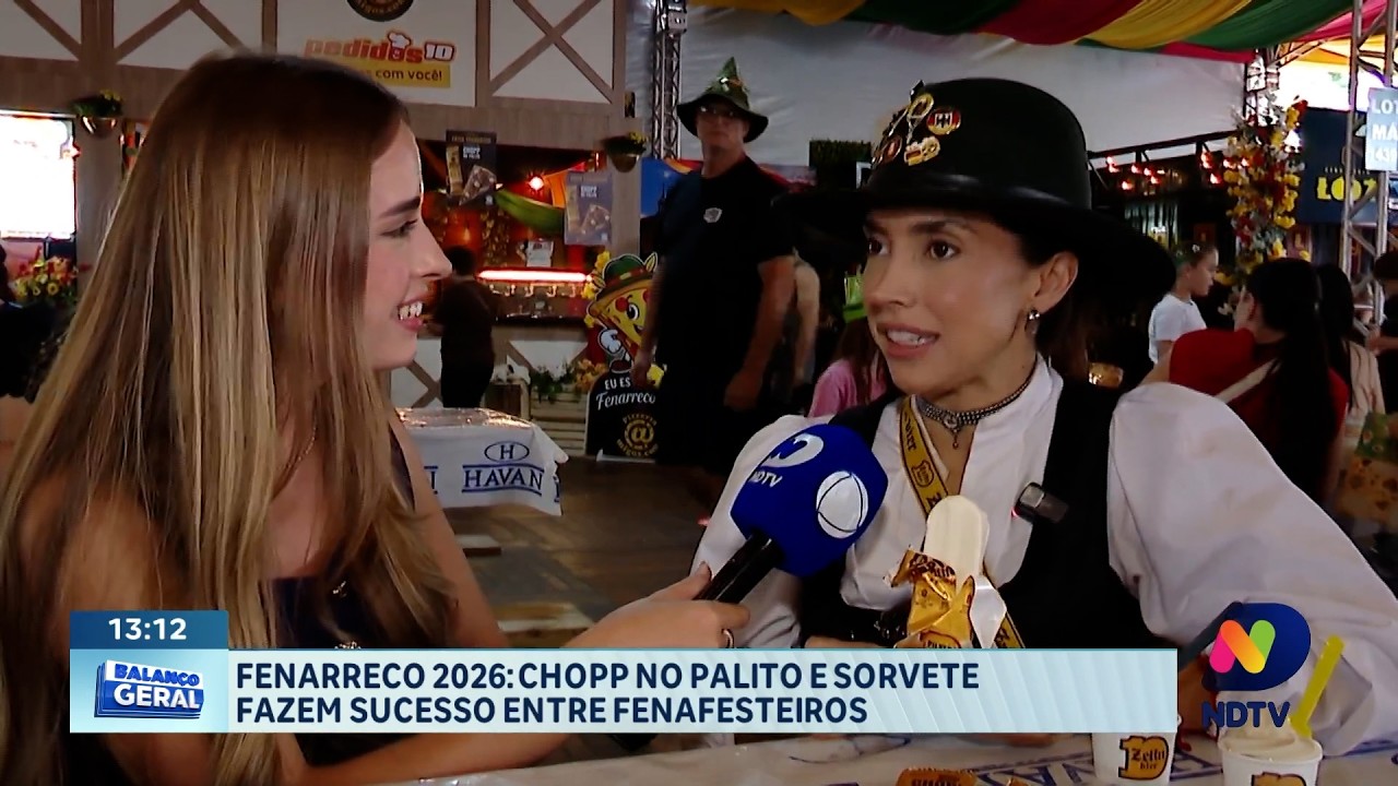 Fenarreco 2026: chopp no palito e sorvete conquistam visitantes