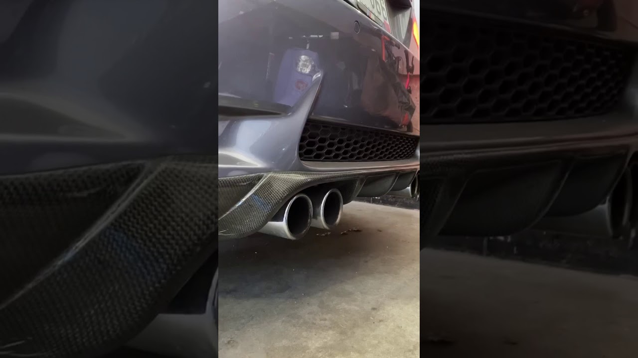BMW M3 QTP Exhaust Cold Start E92 indoors