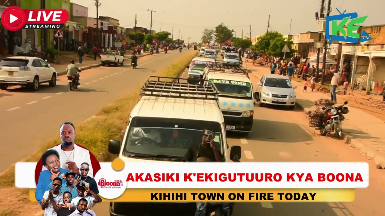 Kihihi Town on Fire 🔥 Boona FM fans From Rukungiri have Closed all Roads in Town