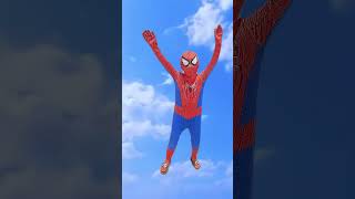 ACC - Spiderman Defeats A Giant Monster To Save His Son. #troll #family #monster #shorts