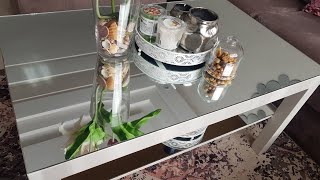 كيف حولت طاولة ايكيا ikea القديمة الى طاولة راقية بثمن جد رخيص/tuto table miroir DIY