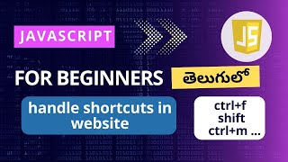 handle shortcuts in website | event handling in JavaScript | events in javascript | javascript