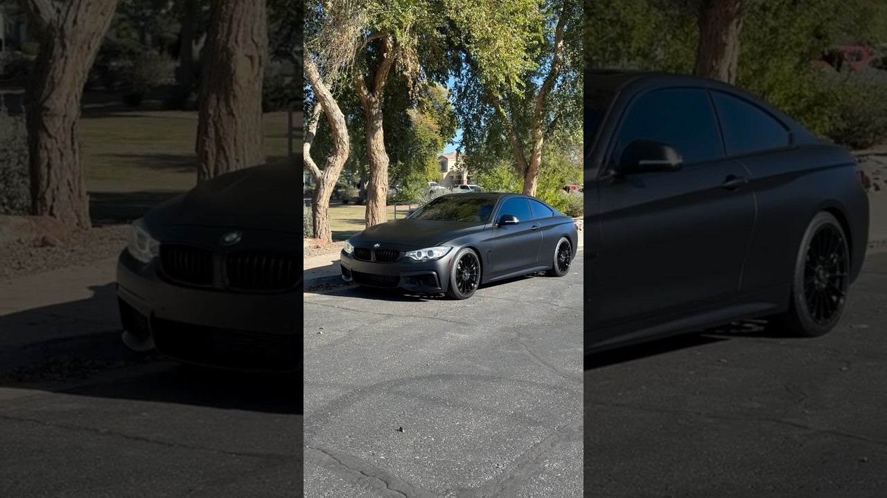 BMW in Matte Satin Black Vinyl Wrap 