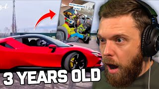 3 Year Old DRIVES Ferrari!?
