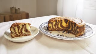 KEK MARBLE ZEBRA VERSI DIET: Tips Kek Zebra Gebu dan Tak Pecah | BASICKELI