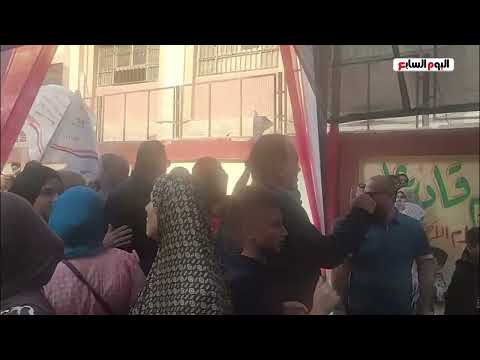 بالزغاريد مسيرة تجوب شوارع كفر نصار لحث المواطنين على المشاركة بانتخابات النواب