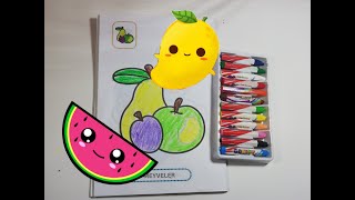 fruits coloring pages,coloring fruits softcoloring videos for kids, with georgina😍😍do not miss it screenshot 3