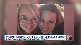 Woman fighting for her life after pedestrian crash along Broadway