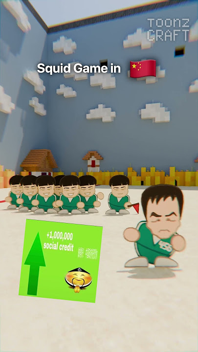 Squid Game in America vs. China (Minecraft Animation Meme) #shorts #cartoon