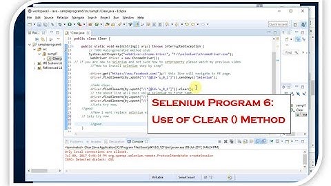 Selenium Program 6: Use of Clear() Method