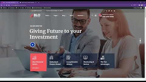 BLO theme install demo content. with WordPress