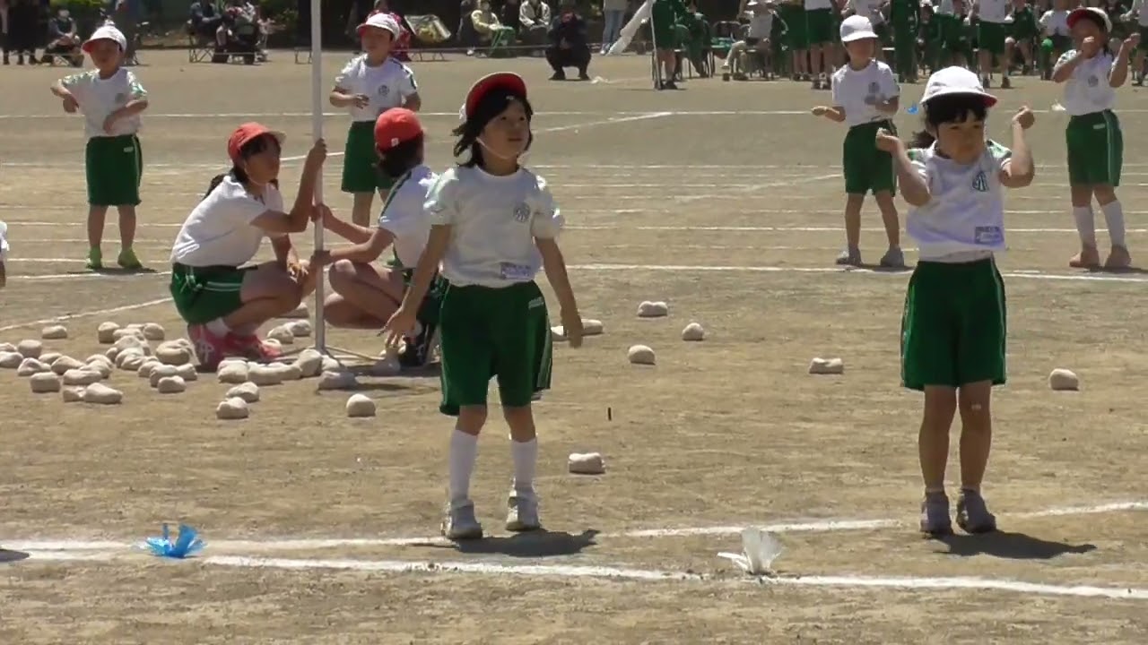 ゆな運動会玉入れダンス2024 05 25