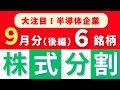 【買いやすくなる!】9月株式分割(後編・半導体株編)6銘柄ご紹介!