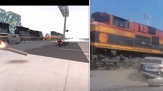 ROBLOX train crash Recreations 17!￼