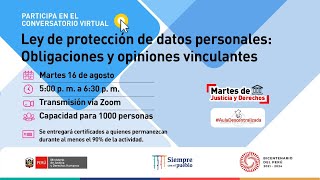 #MartesDeJusticiayDerechos | Ley de protección de datos personales