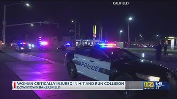 Pedestrian severely injured in hit-and-run collision in downtown Bakersfield