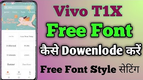 How To Change Free Font Style In Vivo T1X || Vivo T1X Main Free Font Style Setting
