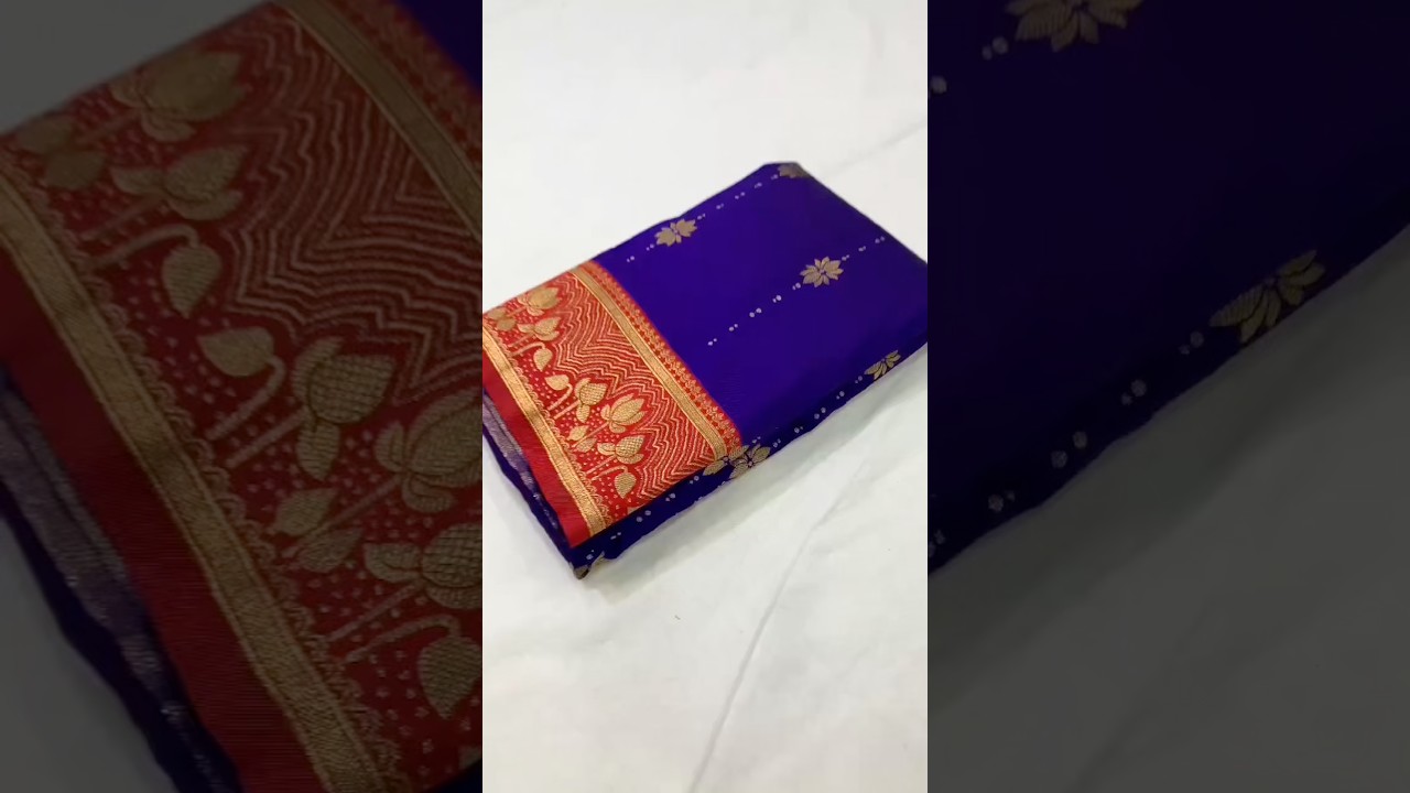 Soft Silk Contrast Flower Border Saree