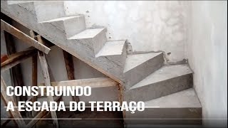 Escada de concreto como ficou. Amostra de meu trabalho.