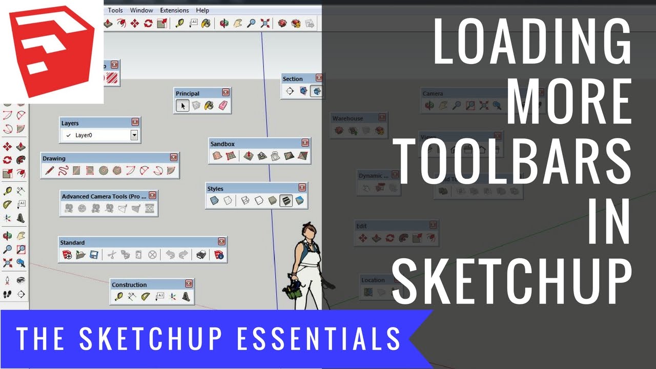 How To Get More Toolbars In Sketchup The Sketchup Essentials 12 Youtube