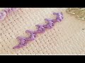 (프랑스자수기초) 스캘럽앳징 스티치 scallop edging blanket stitch