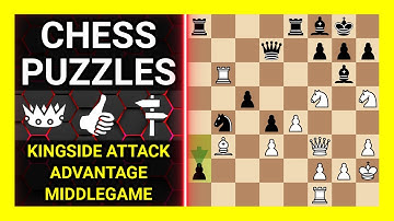Chess Puzzles to Practice. Themes: Kingside attack, Advantage, Middlegame. Learn Chess