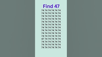 can you find 47 in 5 seconds? #wordpuzzlegame #game #mathematics #mindbendingquiz #puzzle